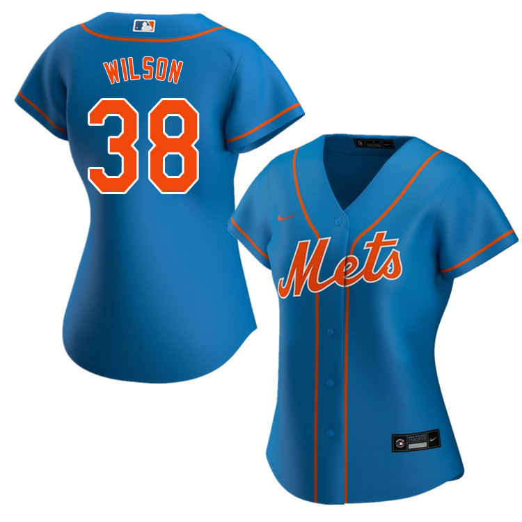 Nike Women #38 Justin Wilson New York Mets Baseball Jerseys Sale-Blue